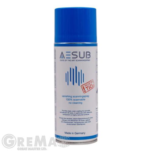 Preparing 3D printing and scanning AESUB blue spray for 3D scanning
